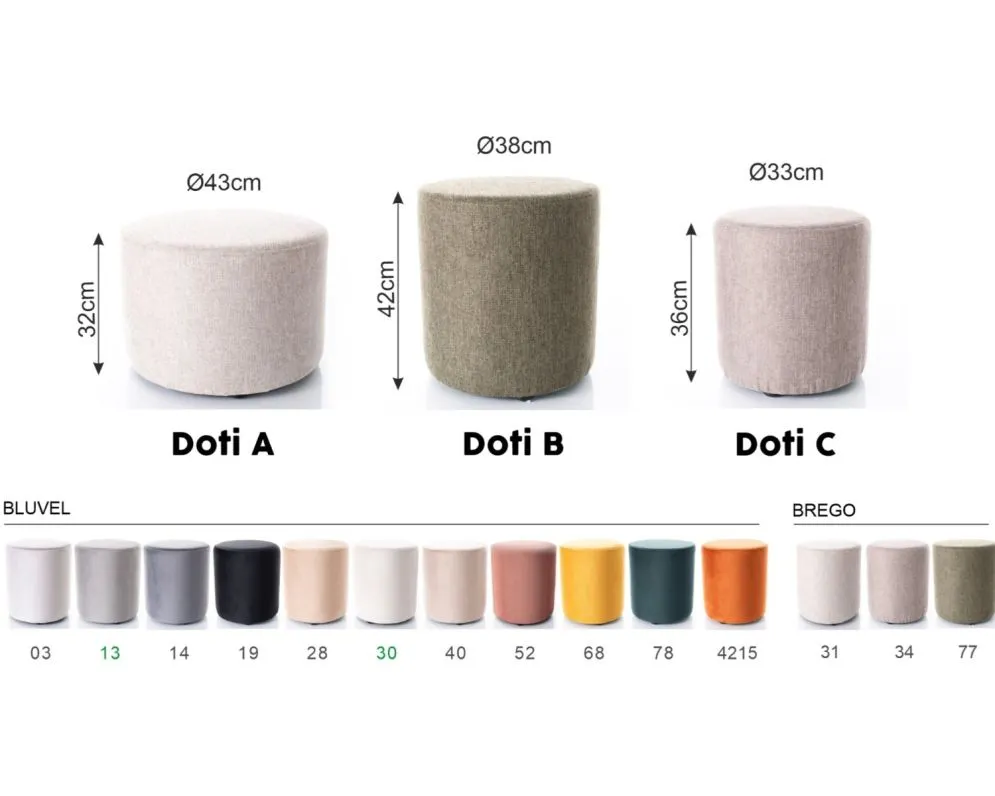 Pufa DOTI C VELVET cynamonowa I sklep meblowy MIRAT.