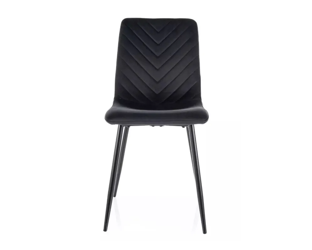 Krzesło tapicerowane DAREN VELVET czarne I sklep meblowy MIRAT. styl GLAMOUR