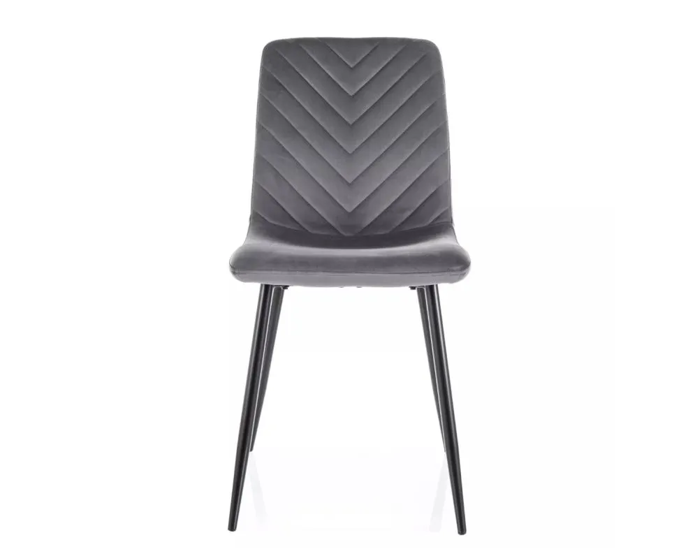 Krzesło tapicerowane DAREN VELVET szare I sklep meblowy MIRAT. styl GLAMOUR