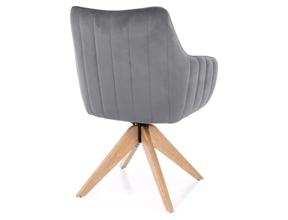 Krzesło tapicerowane AZALIA D VELVET szare I sklep meblowy MIRAT. styl LOFT, SKANDYNAWSKI