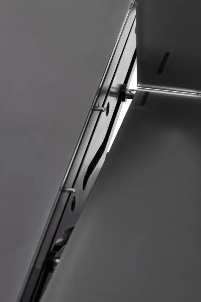 Stół rozkładany SILVESTRO 180(220)x89 ciemnoszary/czarny do jadalni | MIRAT. styl GLAMOUR