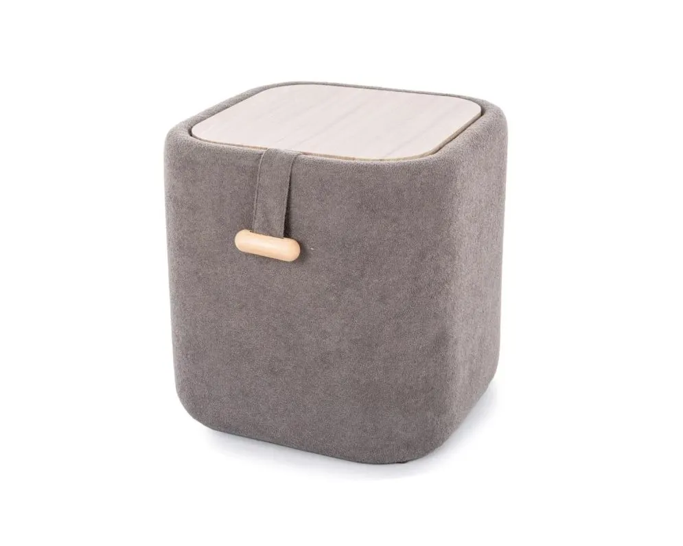 Pufa NET ze schowkiem szara I sklep meblowy MIRAT. styl LOFT, SKANDYNAWSKI