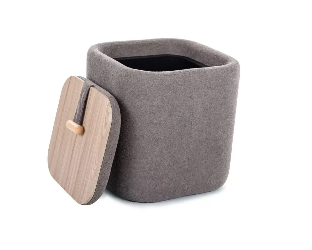 Pufa NET ze schowkiem szara I sklep meblowy MIRAT. styl LOFT, SKANDYNAWSKI