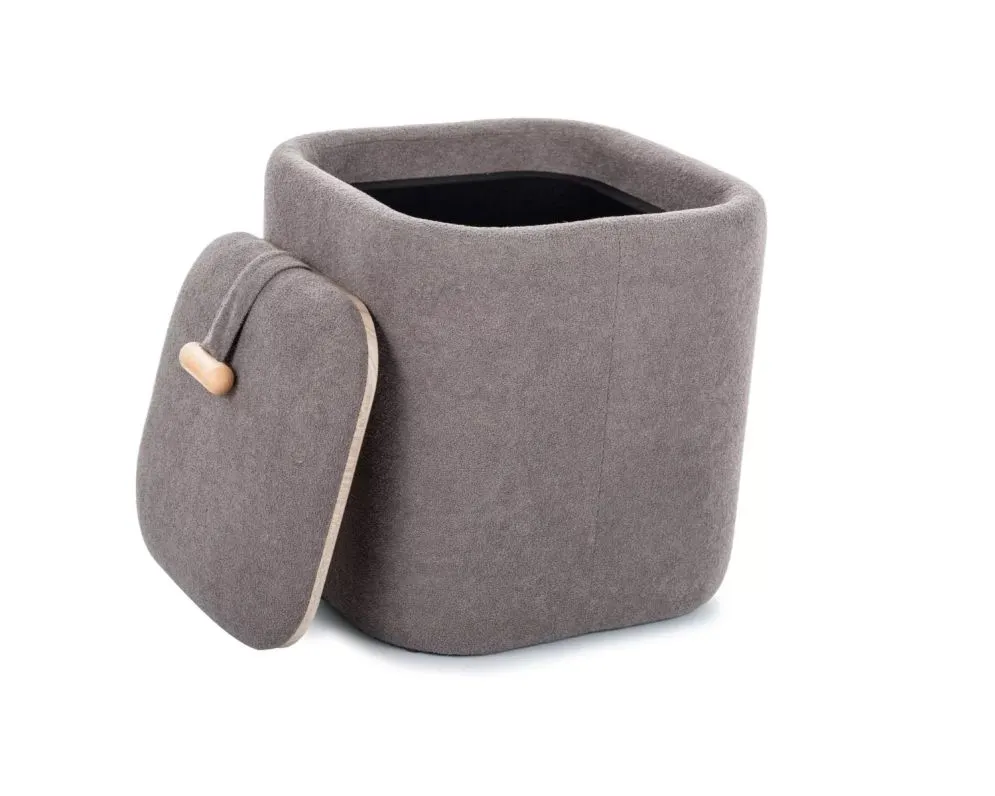 Pufa NET ze schowkiem szara I sklep meblowy MIRAT. styl LOFT, SKANDYNAWSKI