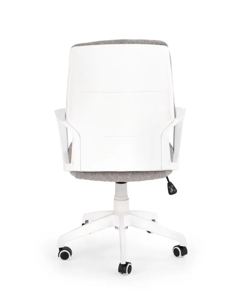 Fotel SPIN 2 biurowy jasny szary/biały z mechanizmem TILT | MIRAT.