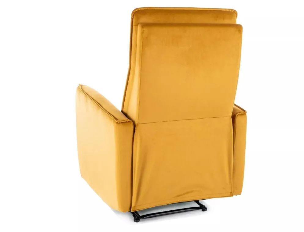 Fotel rozkładany NIKOS VELVET curry I sklep meblowy MIRAT. styl KLASYCZNY