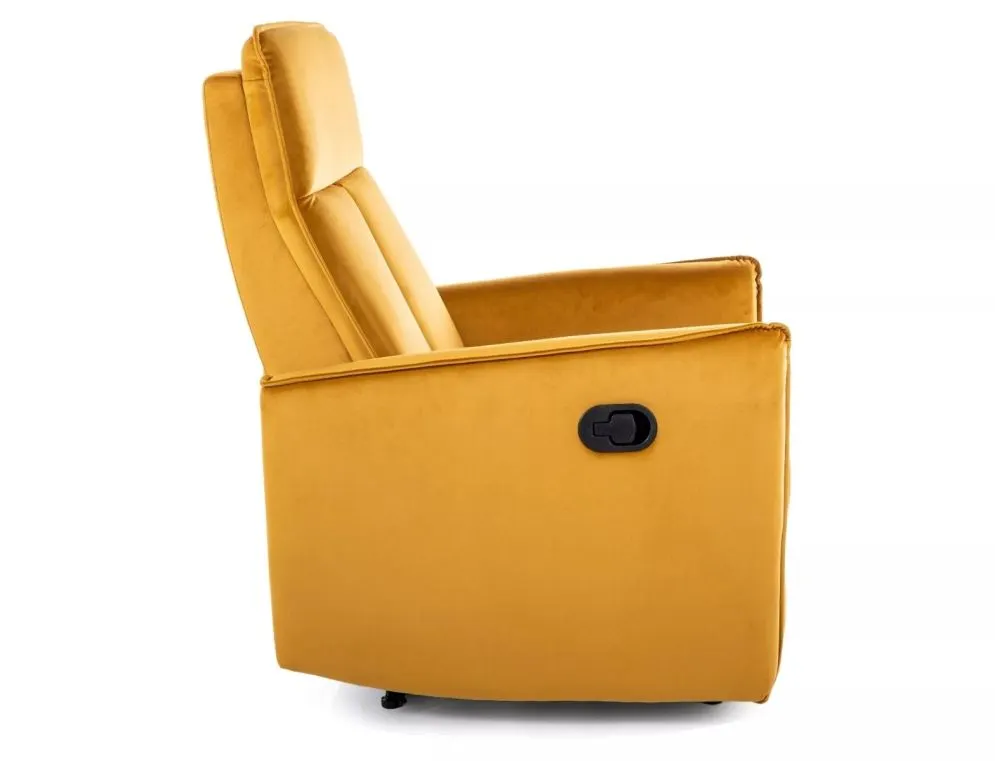 Fotel rozkładany NIKOS VELVET curry I sklep meblowy MIRAT. styl KLASYCZNY