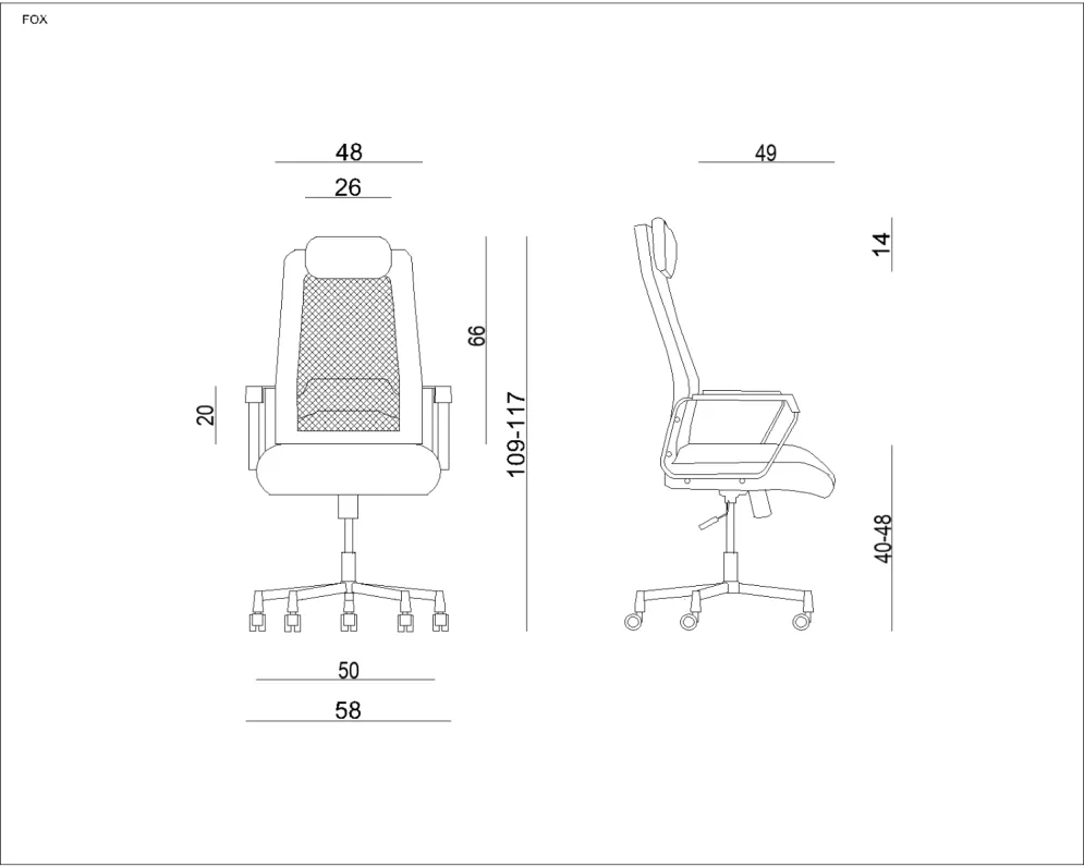 Fotel biurowy FOX czarny do gabinetu | MIRAT. w stylu  kolekcja