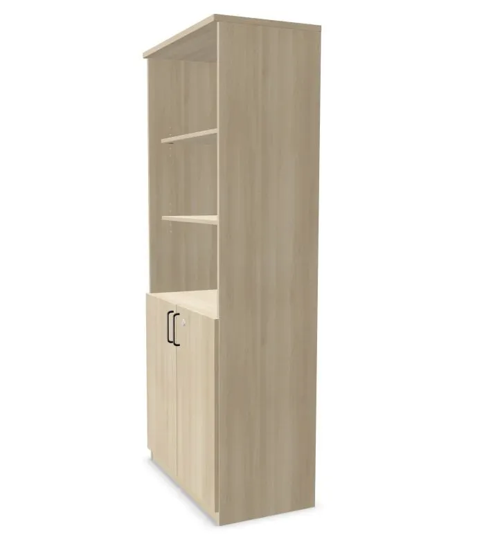 Regał biurowy EASY SPACE CABINET HO 5-OH 80cm akacjowy zamykany I sklep meblowy MIRAT.