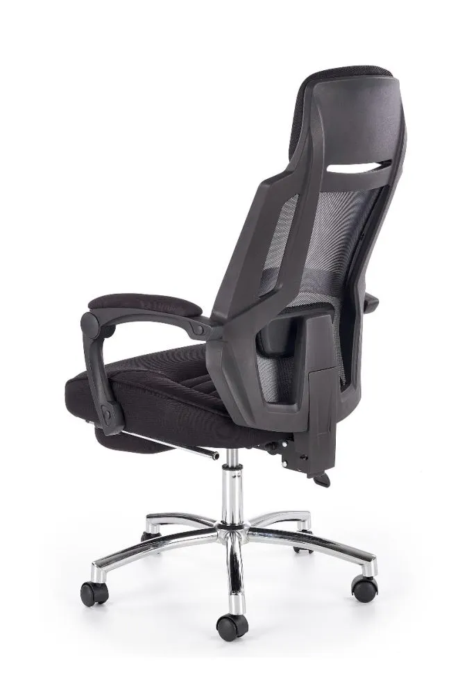 Fotel biurowy FREEMAN czarny tapicerowany z podnóżkiem | MIRAT. w stylu  kolekcja