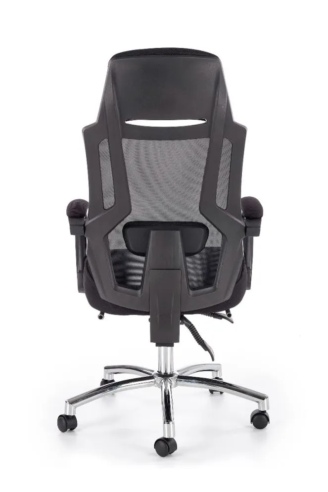 Fotel biurowy FREEMAN czarny tapicerowany z podnóżkiem | MIRAT. w stylu  kolekcja