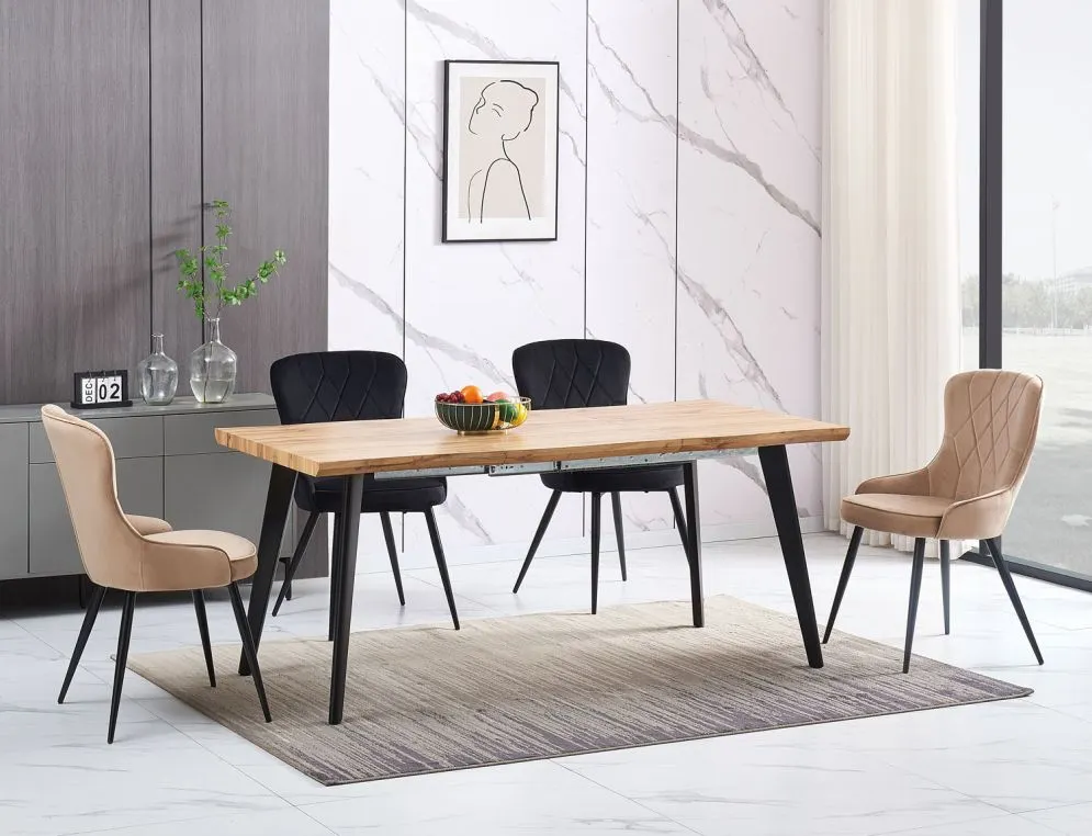 Krzesło tapicerowane LOTUS VELVET beżowe welurowe | MIRAT. styl GLAMOUR, LOFT