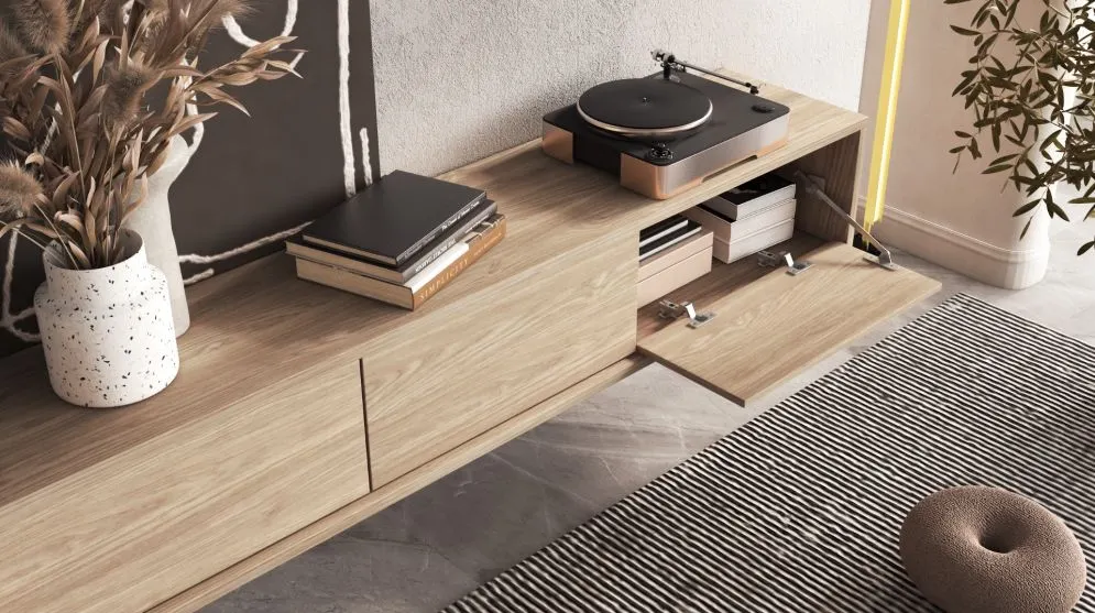 Szafka RTV FRIDA 3K 180cm dąb olejowany w stylu skandynawskim I sklep meblowy MIRAT. styl SKANDYNAWSKI