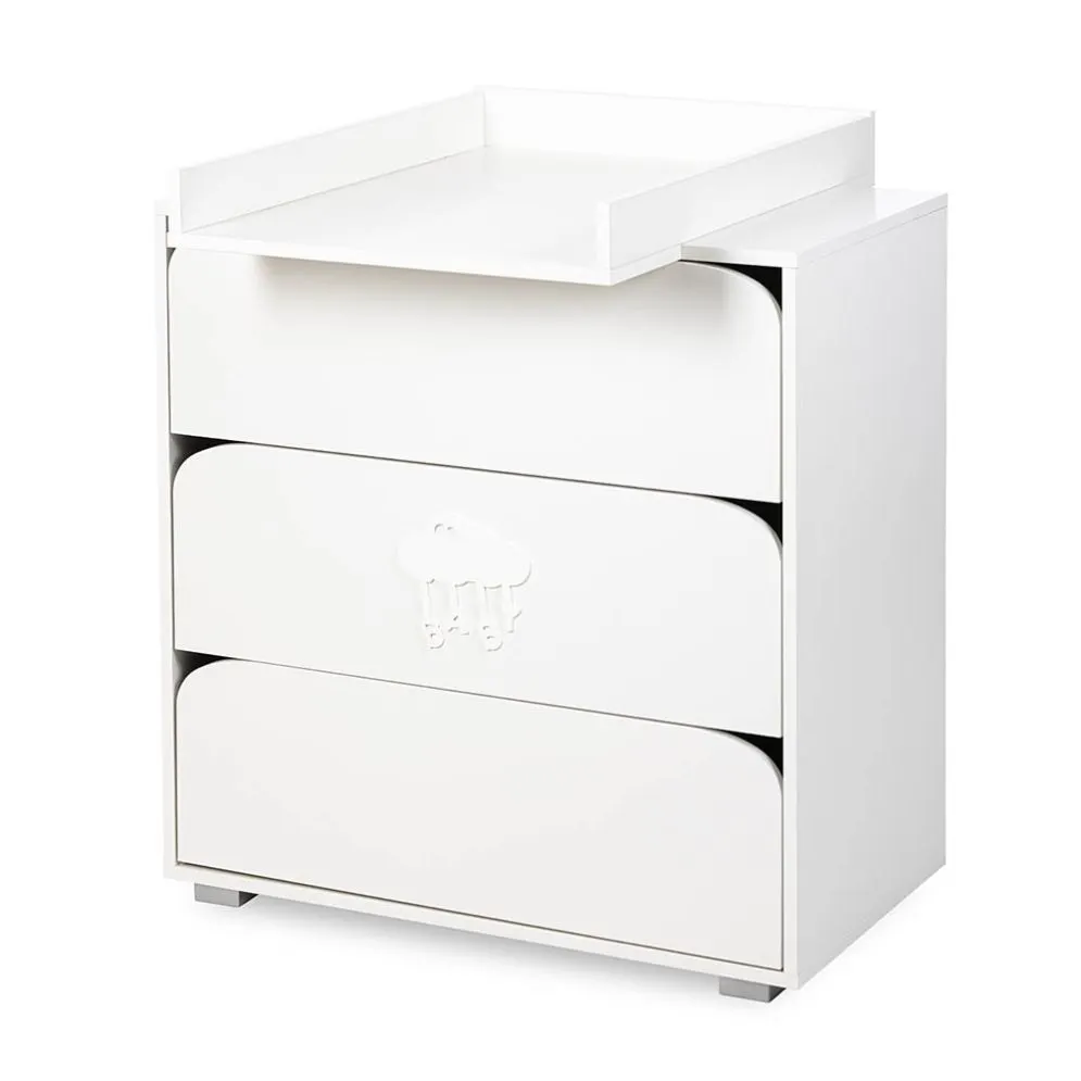 Komoda dla dzieci MAJA 2 80cm biała z przewijakiem polska I sklep meblowy MIRAT. styl SKANDYNAWSKI