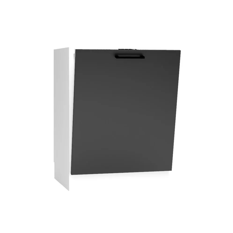 Foliowany front do zabudowy zmywarki 60 DENIS PU czarny mat I MIRAT.  kolekcja DENIS