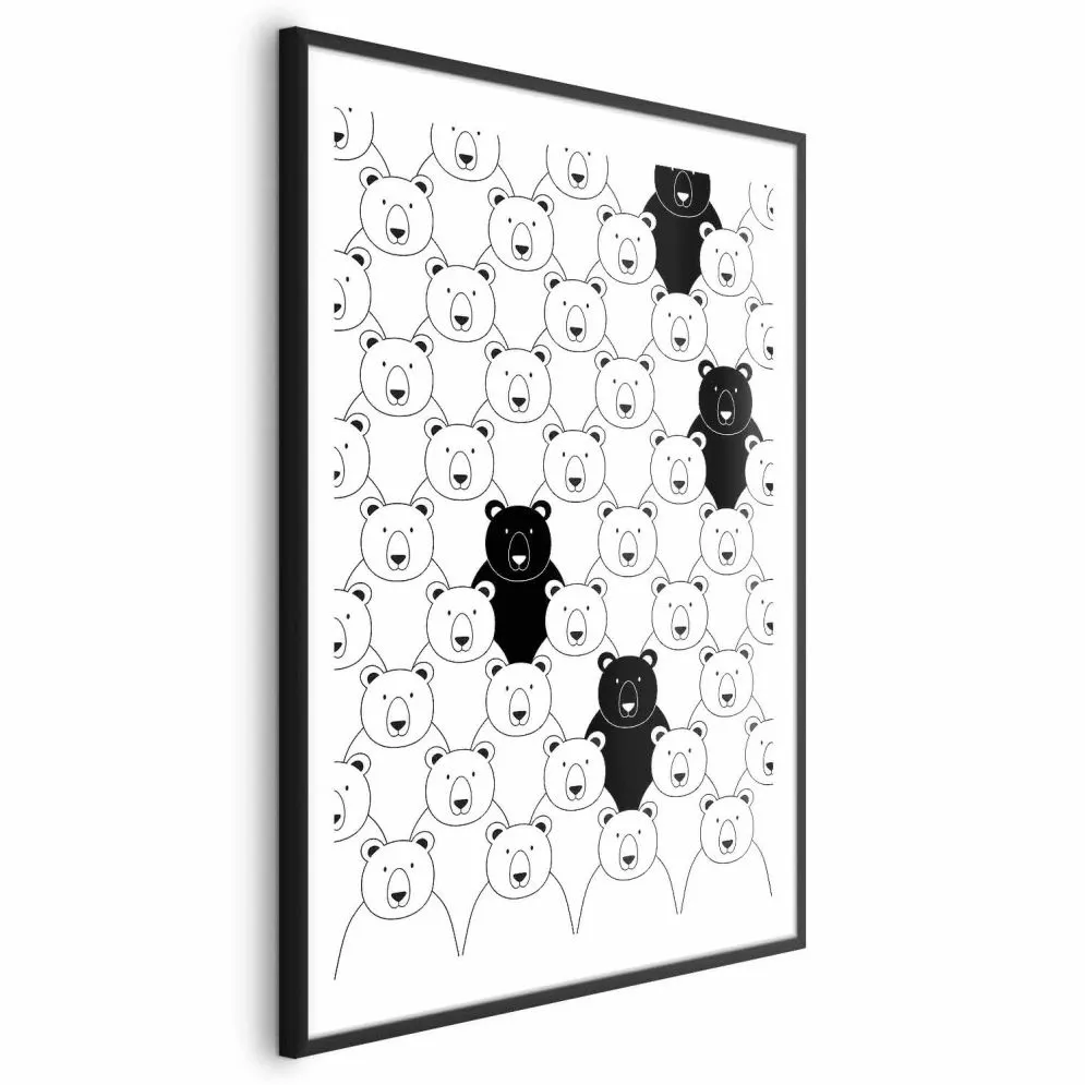 Plakat Obcy w stadzie 60x90 cm z ramą czarną z marginesem | MIRAT.