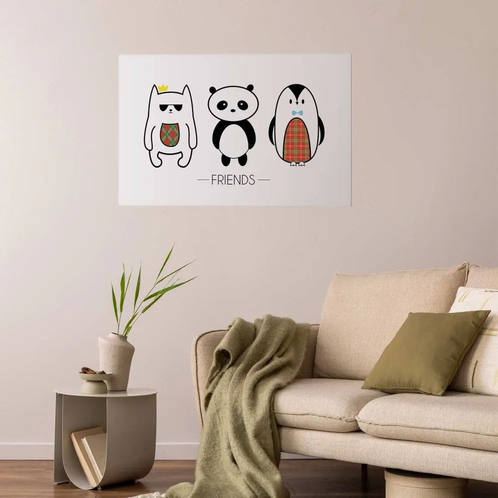Plakat Przyjaciele 60x40 cm bez ramy z marginesem | MIRAT.