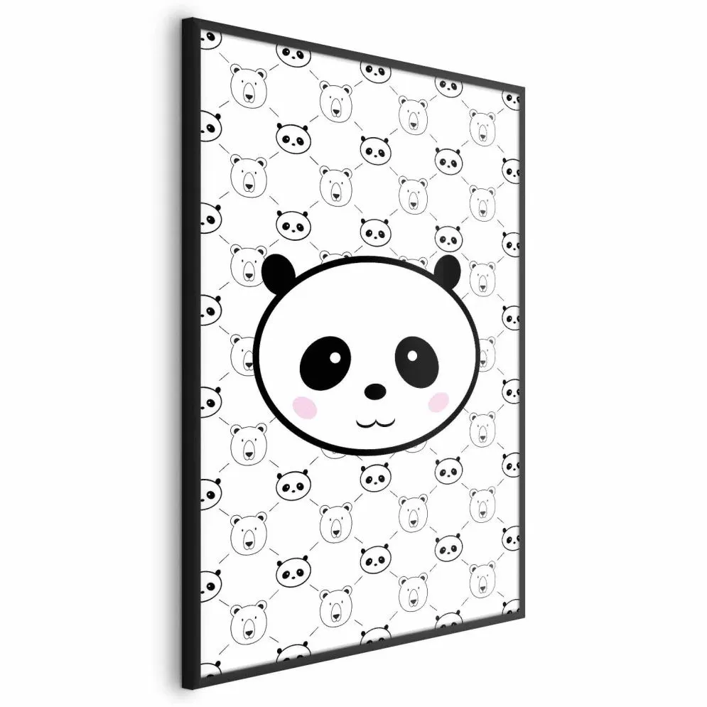 Plakat Pandy i niedźwiedzie 60x90 cm z ramą czarną bez marginesu | MIRAT.