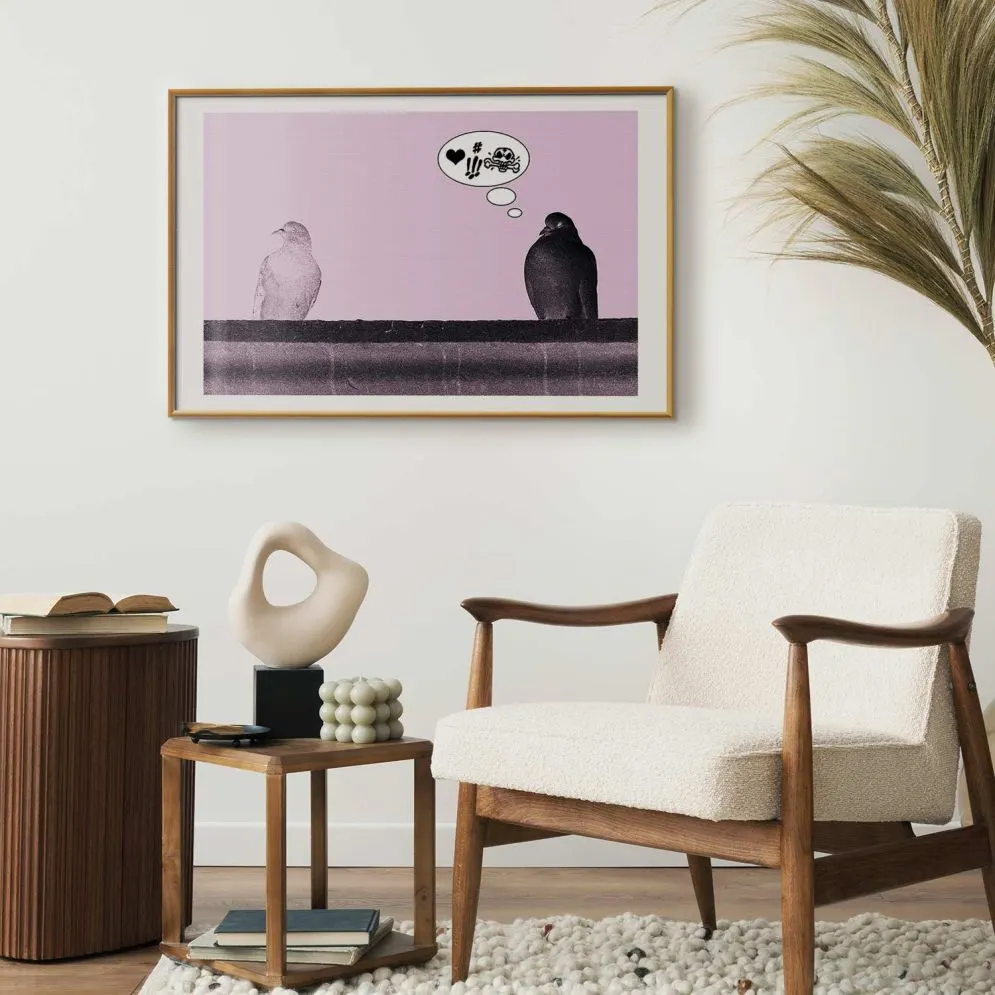 Plakat Zaloty 60x40 cm z ramą złotą z marginesem | MIRAT.