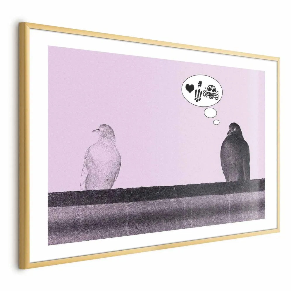 Plakat Zaloty 60x40 cm z ramą złotą z marginesem | MIRAT.