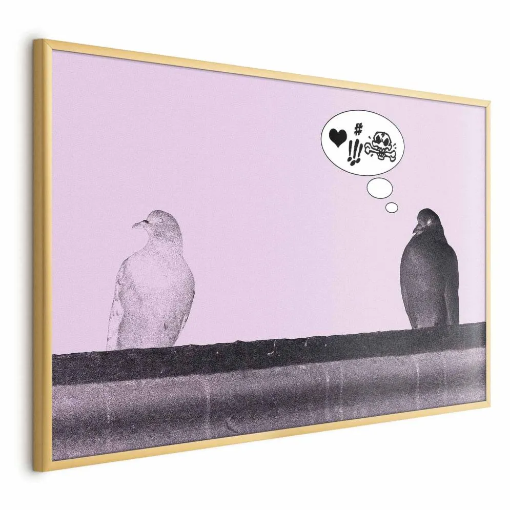 Plakat Zaloty 42x29,7 cm z ramą złotą bez marginesu | MIRAT.