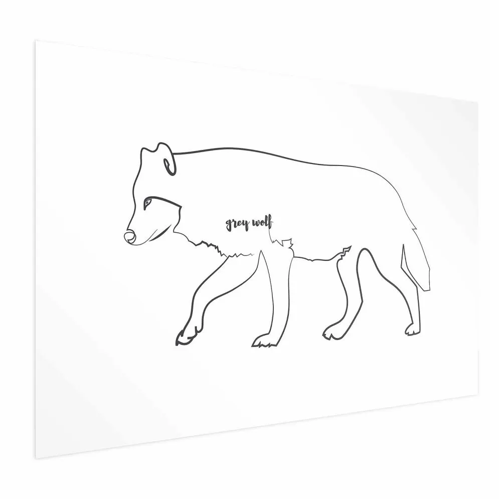 Plakat Wilk 90x60 cm bez ramy bez marginesu | MIRAT.