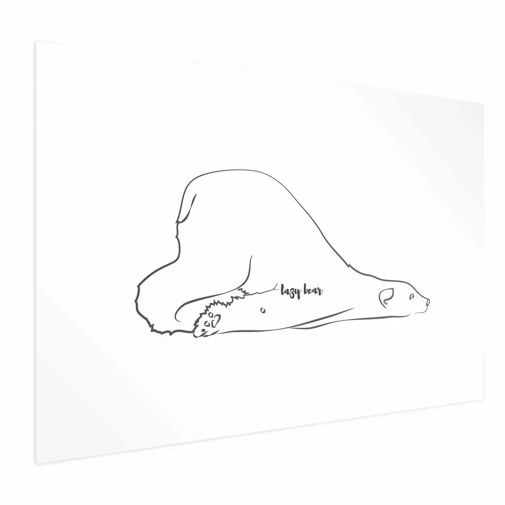 Plakat Leniwy niedźwiedź 90x60 cm bez ramy bez marginesu | MIRAT.