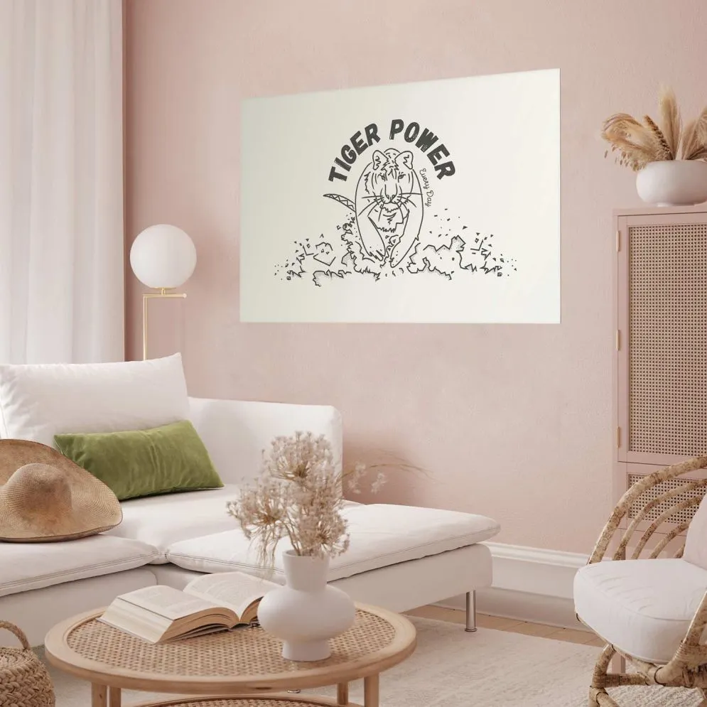 Plakat Tiger power 42x29,7 cm bez ramy z marginesem | MIRAT.