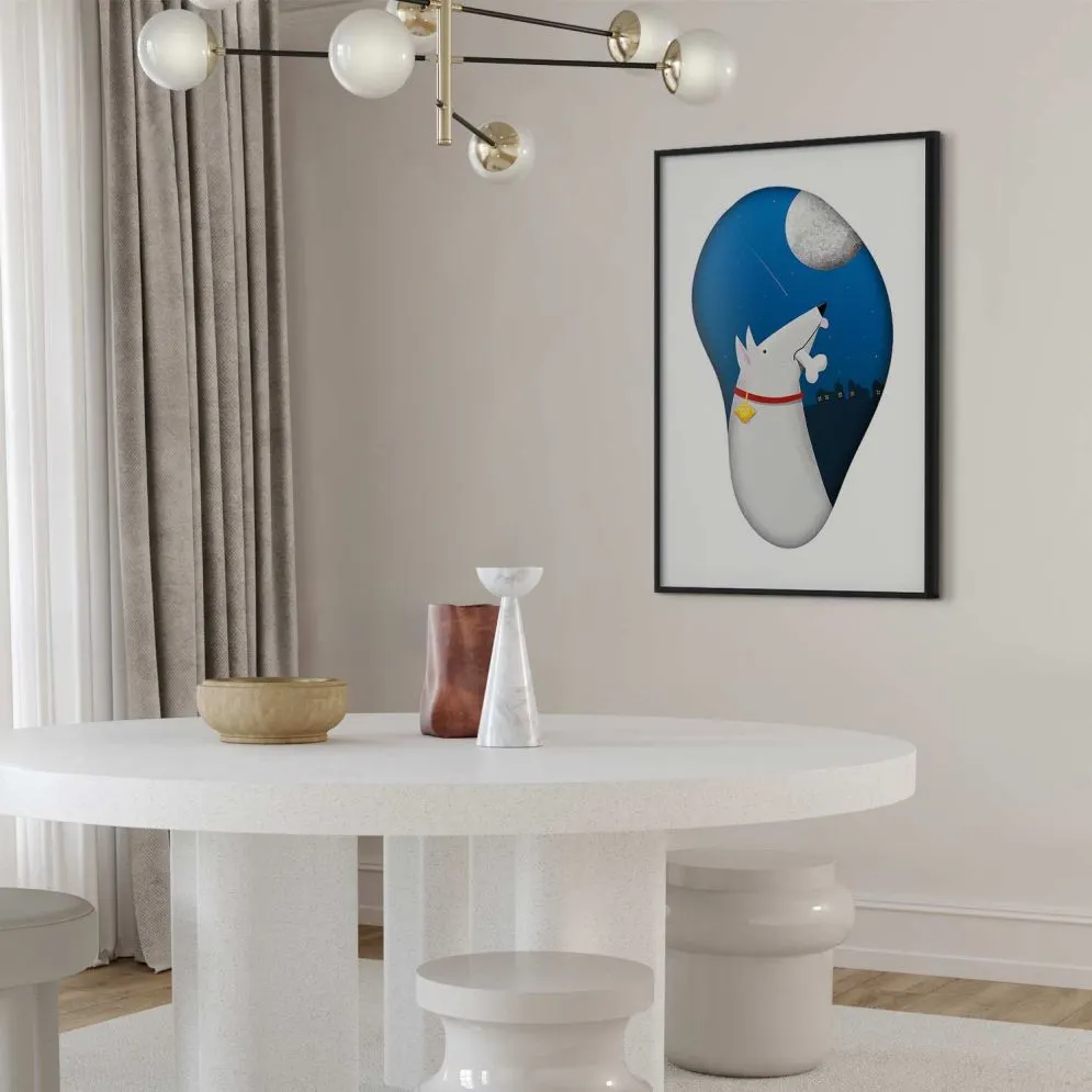 Plakat Psie marzenia 40x60 cm z ramą czarną bez marginesu | MIRAT.