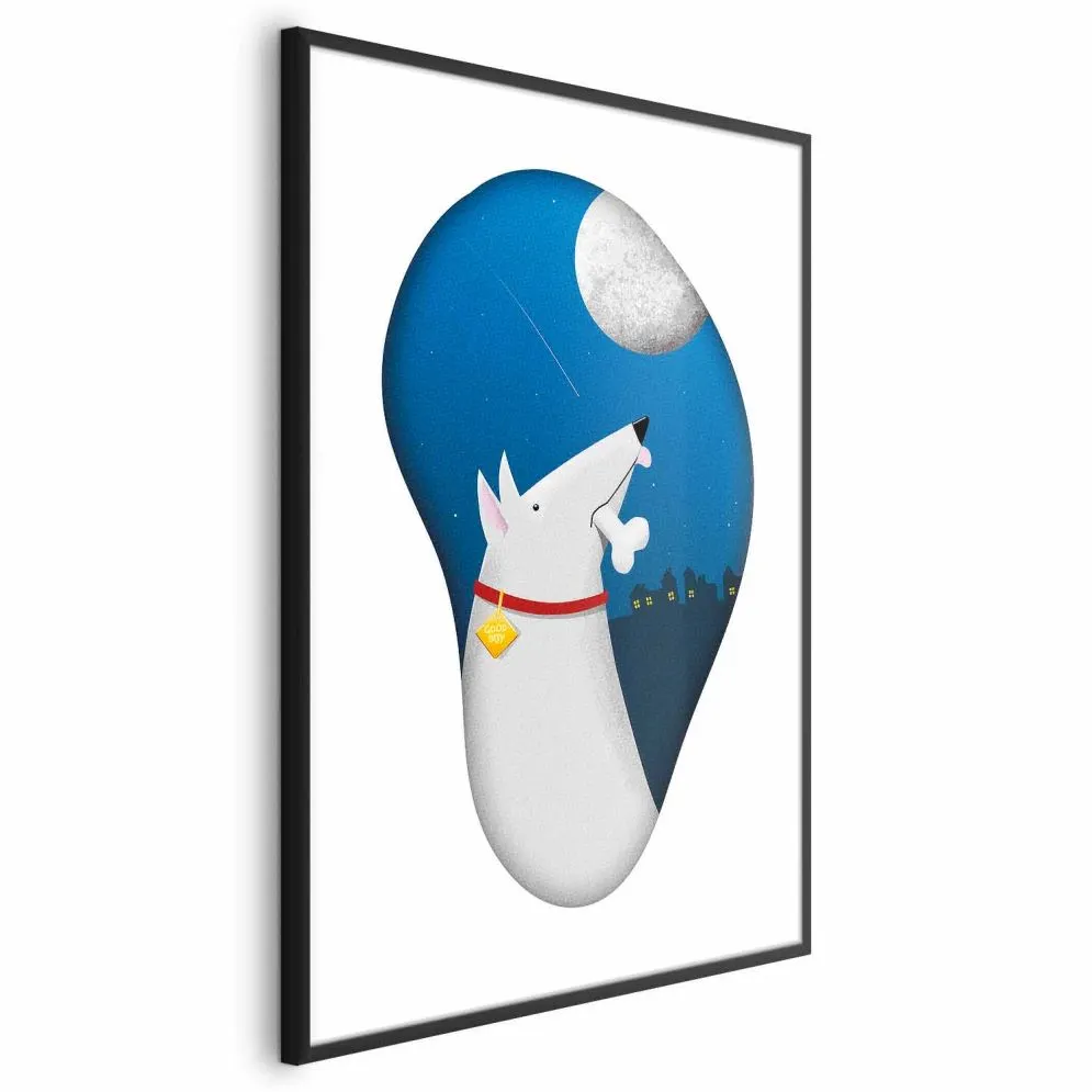 Plakat Psie marzenia 40x60 cm z ramą czarną bez marginesu | MIRAT.