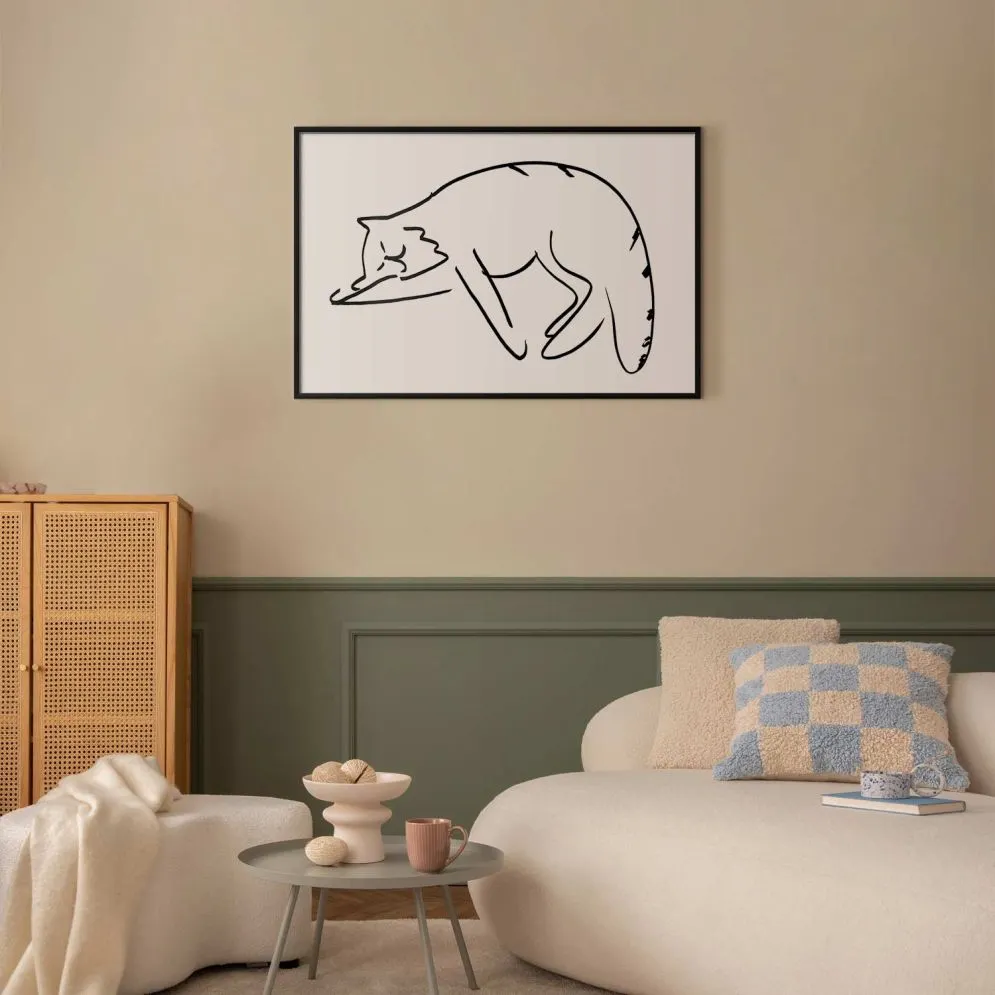 Plakat Kocie sny 30x21 cm z ramą czarną bez marginesu | MIRAT.