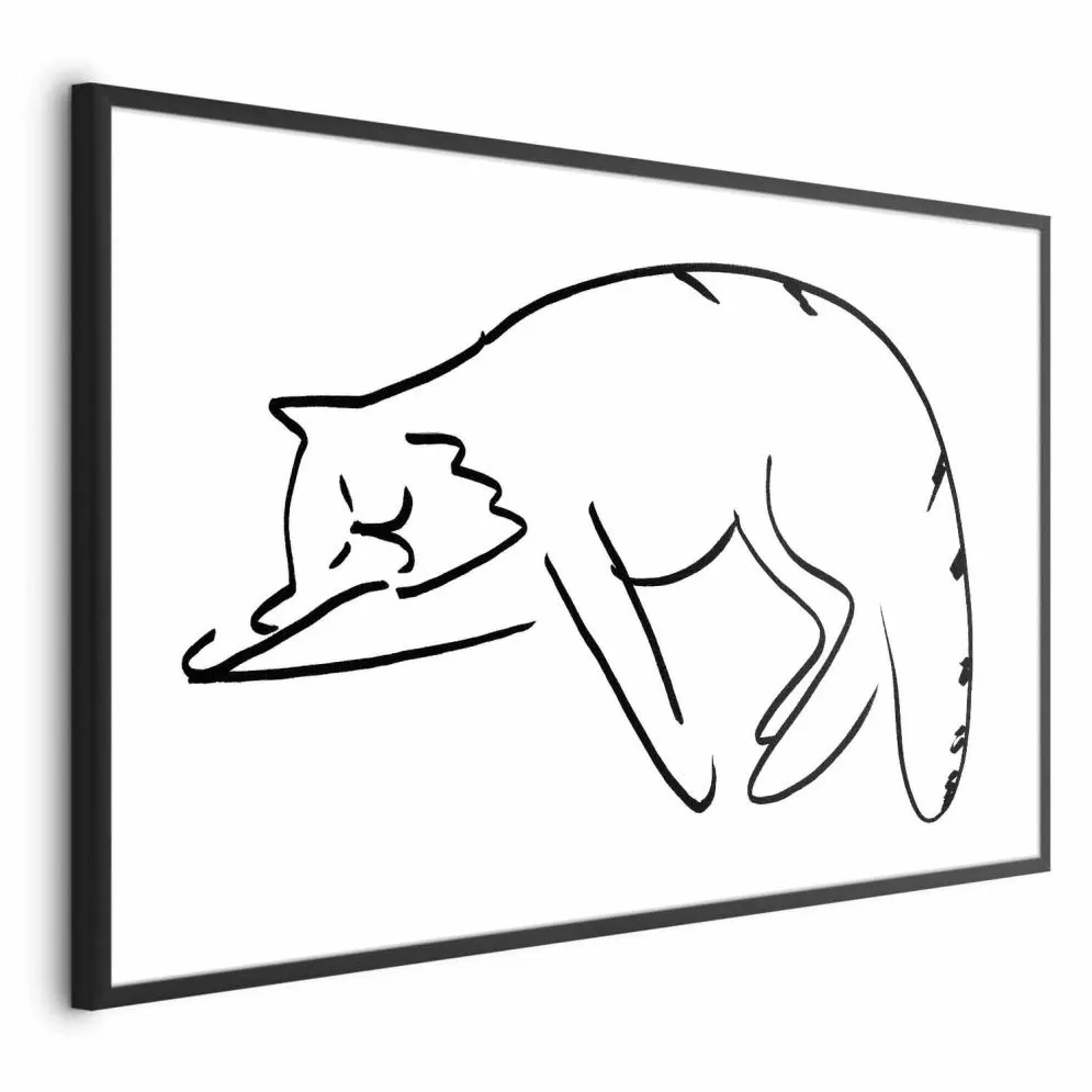 Plakat Kocie sny 30x21 cm z ramą czarną bez marginesu | MIRAT.