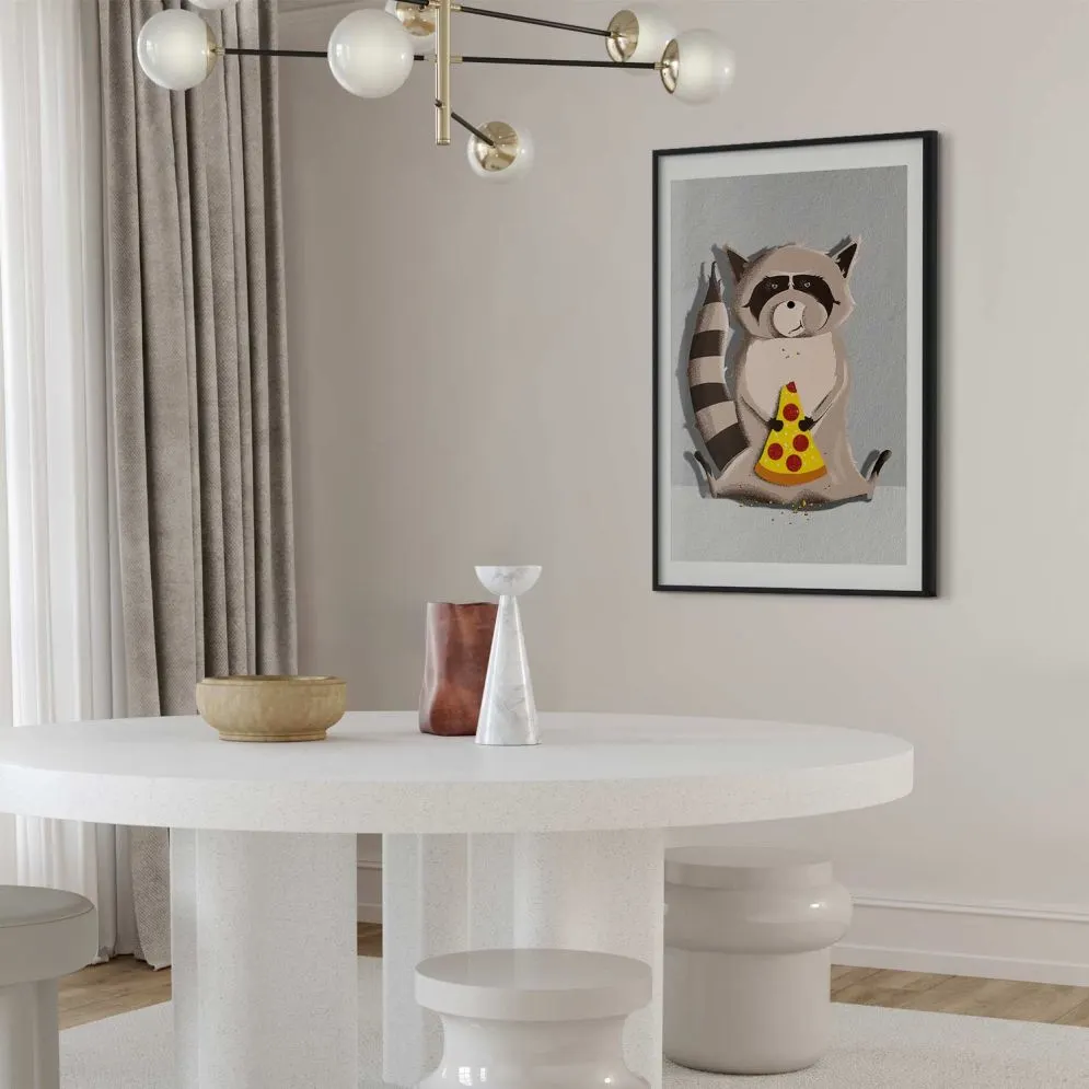 Plakat Szop łasuch 21x30 cm z ramą czarną z marginesem | MIRAT.