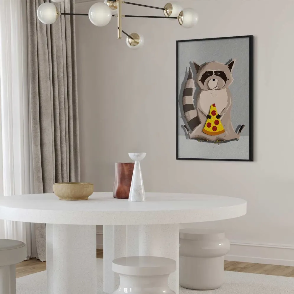 Plakat Szop łasuch 29,7x42 cm z ramą czarną bez marginesu | MIRAT.