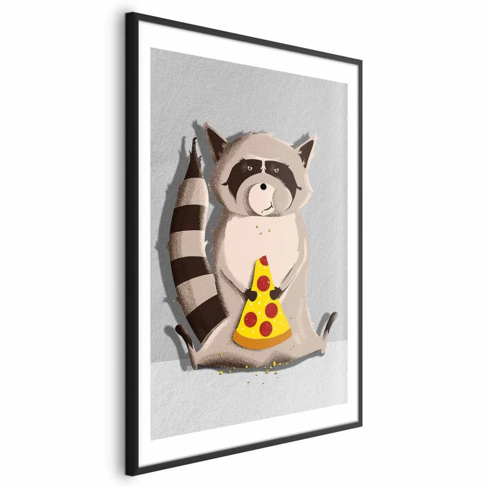 Plakat Szop łasuch 21x30 cm z ramą czarną z marginesem | MIRAT.