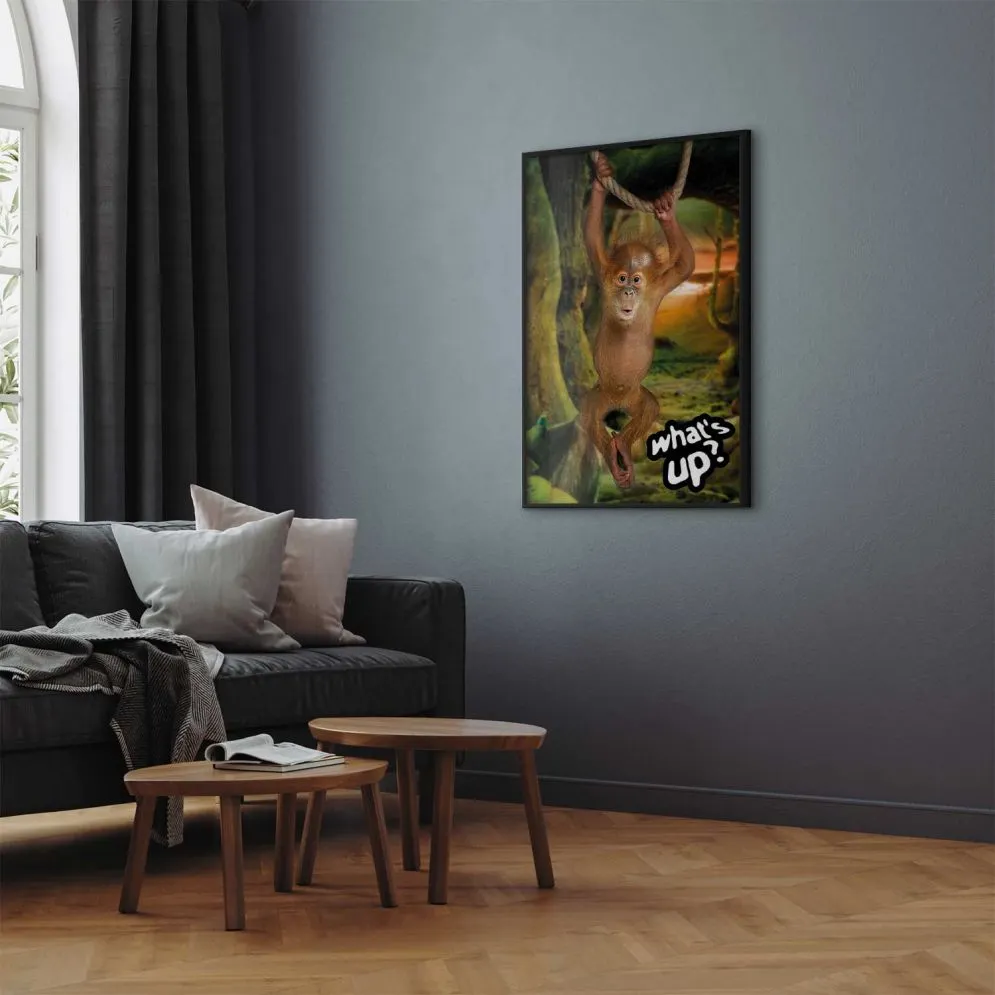 Plakat What's Up 40x60 cm z ramą czarną bez marginesu | MIRAT.
