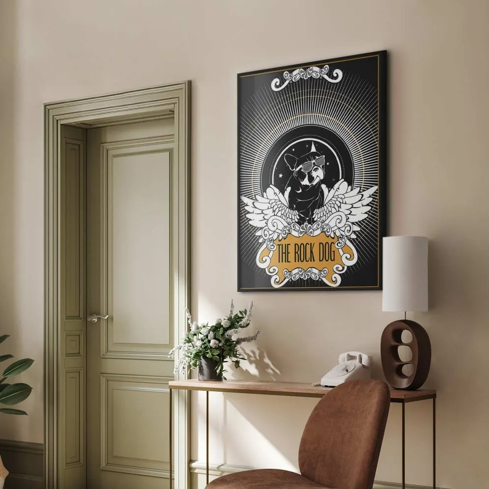 Plakat The Rock Dog 60x90 cm z ramą czarną bez marginesu | MIRAT.