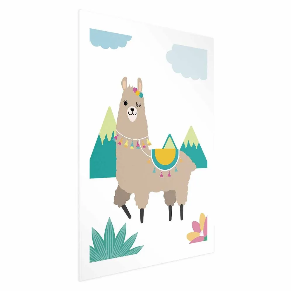 Plakat Niezwykła lama 60x90 cm bez ramy z marginesem | MIRAT.