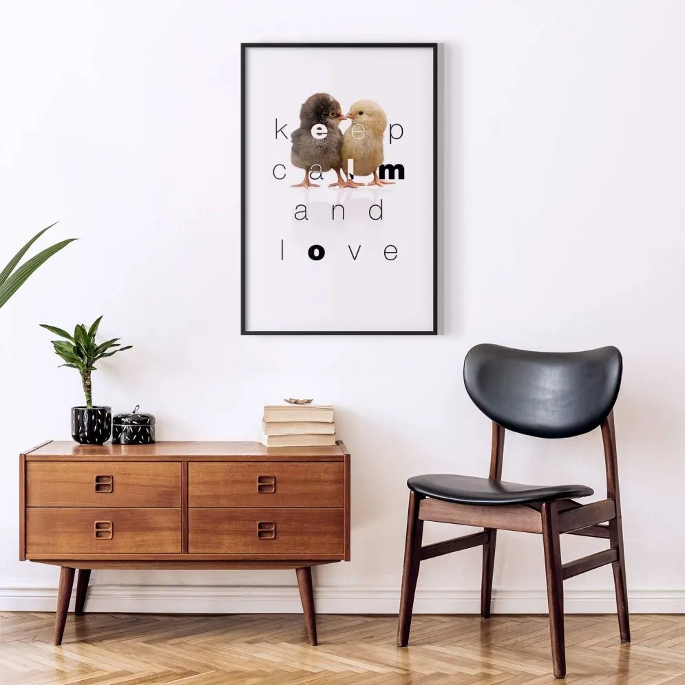 Plakat Keep Calm 29,7x42 cm z ramą czarną bez marginesu | MIRAT.