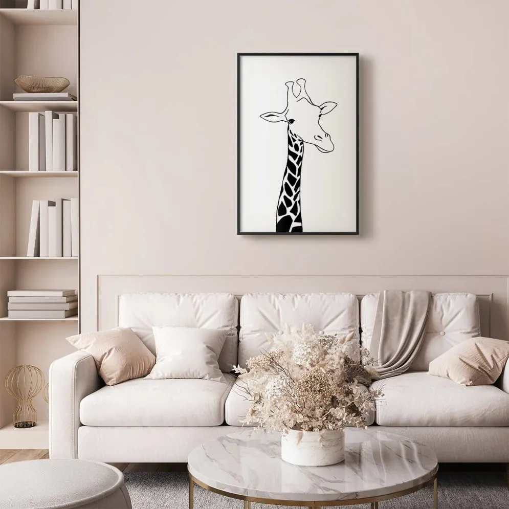 Plakat Kraciasta szyja 40x60 cm z ramą czarną bez marginesu | MIRAT.