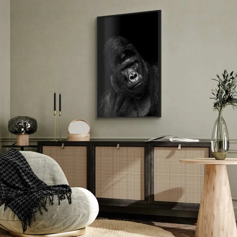 Plakat Goryl 60x90 cm z ramą czarną bez marginesu | MIRAT.