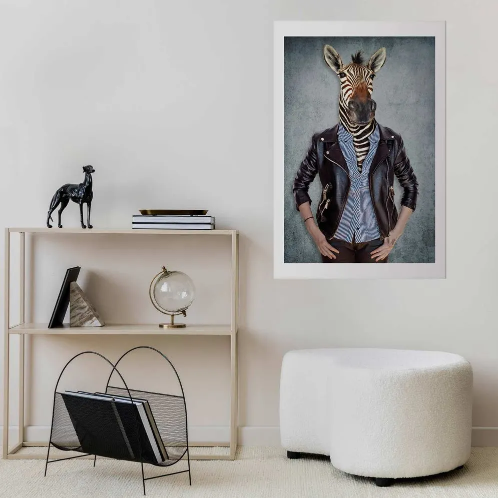 Plakat Zebra Ewa 40x60 cm bez ramy z marginesem | MIRAT.