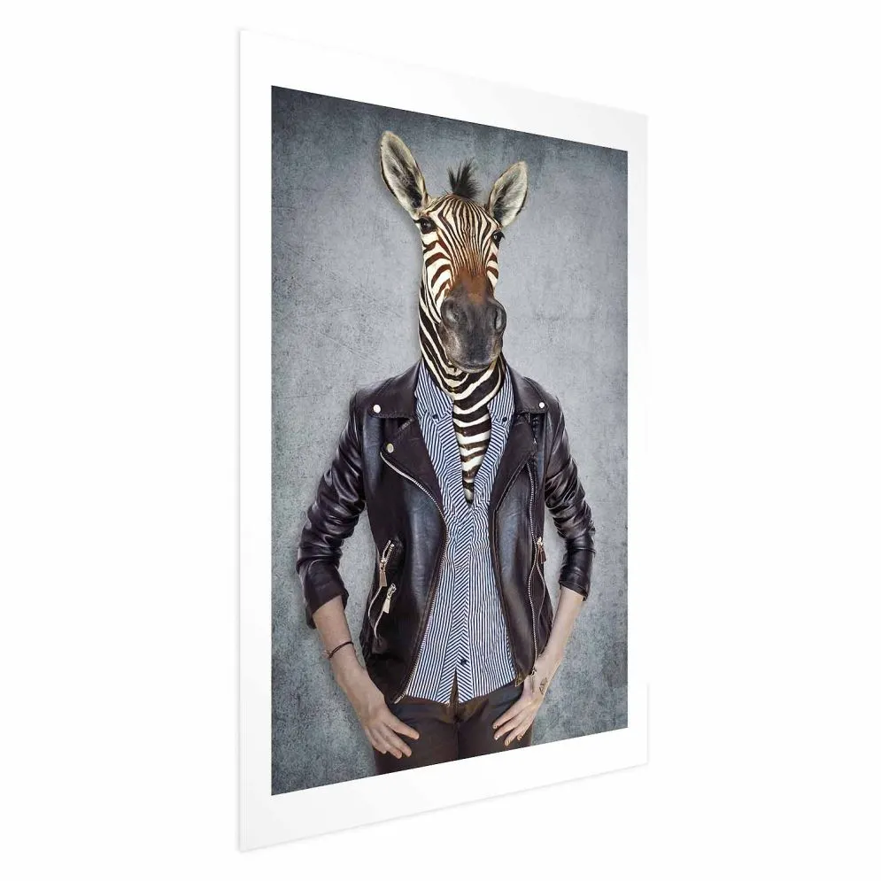 Plakat Zebra Ewa 40x60 cm bez ramy z marginesem | MIRAT.