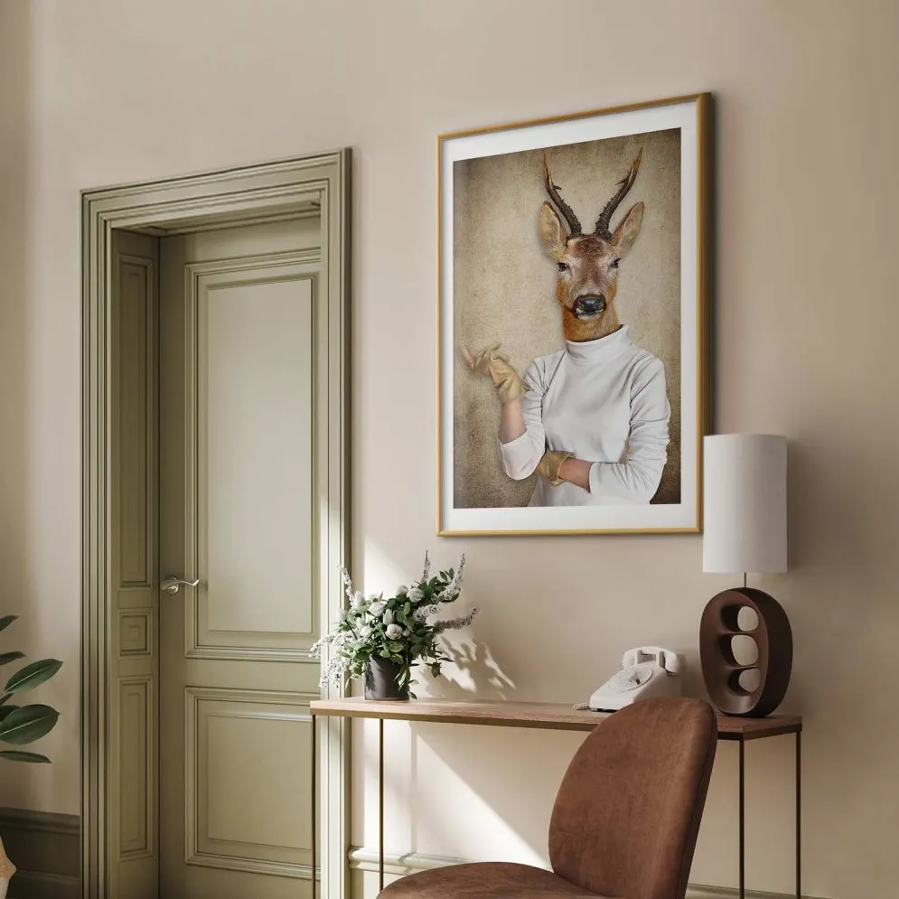 Plakat Pani domu 21x30 cm z ramą złotą z marginesem | MIRAT.