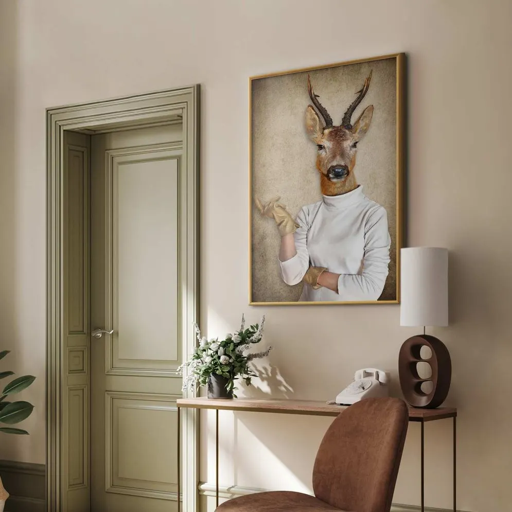 Plakat Pani domu 60x90 cm z ramą złotą bez marginesu | MIRAT.