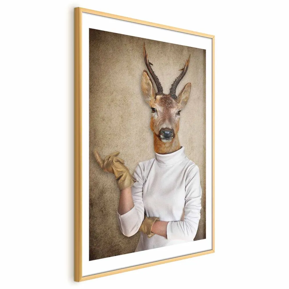 Plakat Pani domu 21x30 cm z ramą złotą z marginesem | MIRAT.