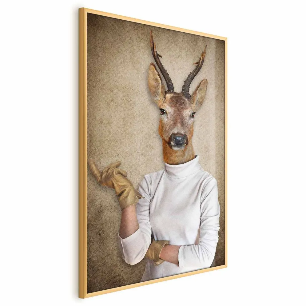 Plakat Pani domu 60x90 cm z ramą złotą bez marginesu | MIRAT.