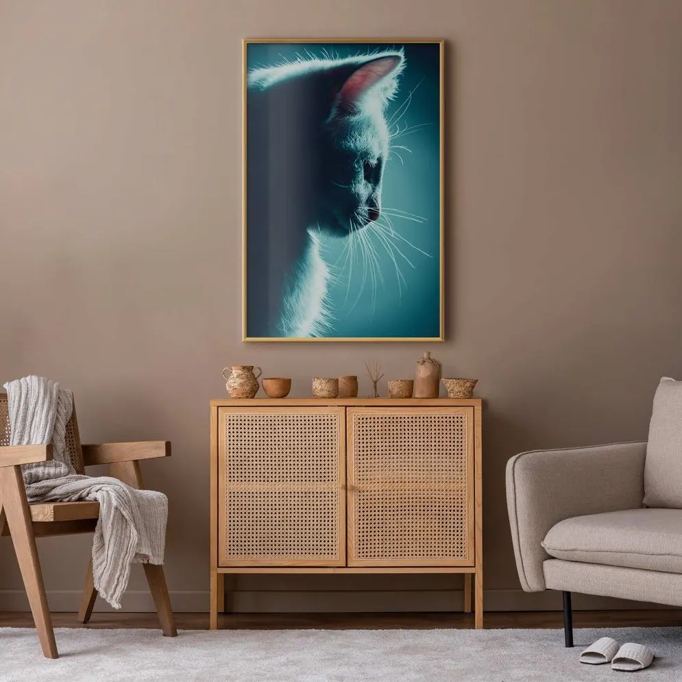 Plakat Nocny włóczęga 29,7x42 cm z ramą złotą bez marginesu | MIRAT.