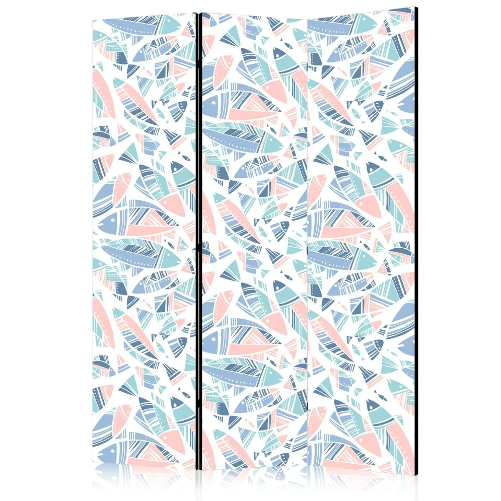 Parawan jednostronny Zwierzęta 135x172 cm 3-częściowy biały | MIRAT.