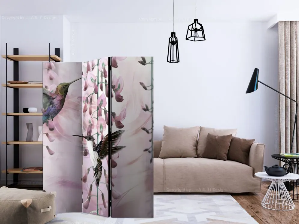 Parawan dwustronny Zwierzęta 135x172 cm 3-częściowy szary | MIRAT.